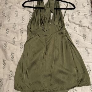 Zara Olive Backless Dress